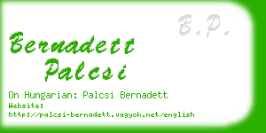 bernadett palcsi business card